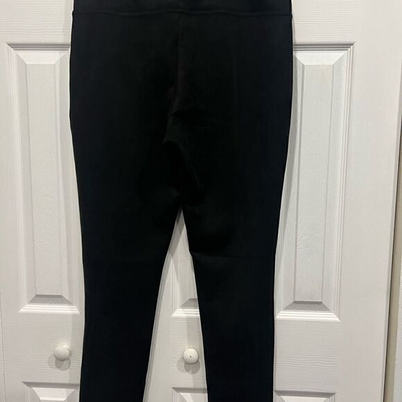 Andrew Marc pull up stretch black pants 90% polyester 10% cotton size large - Picture 8 of 9